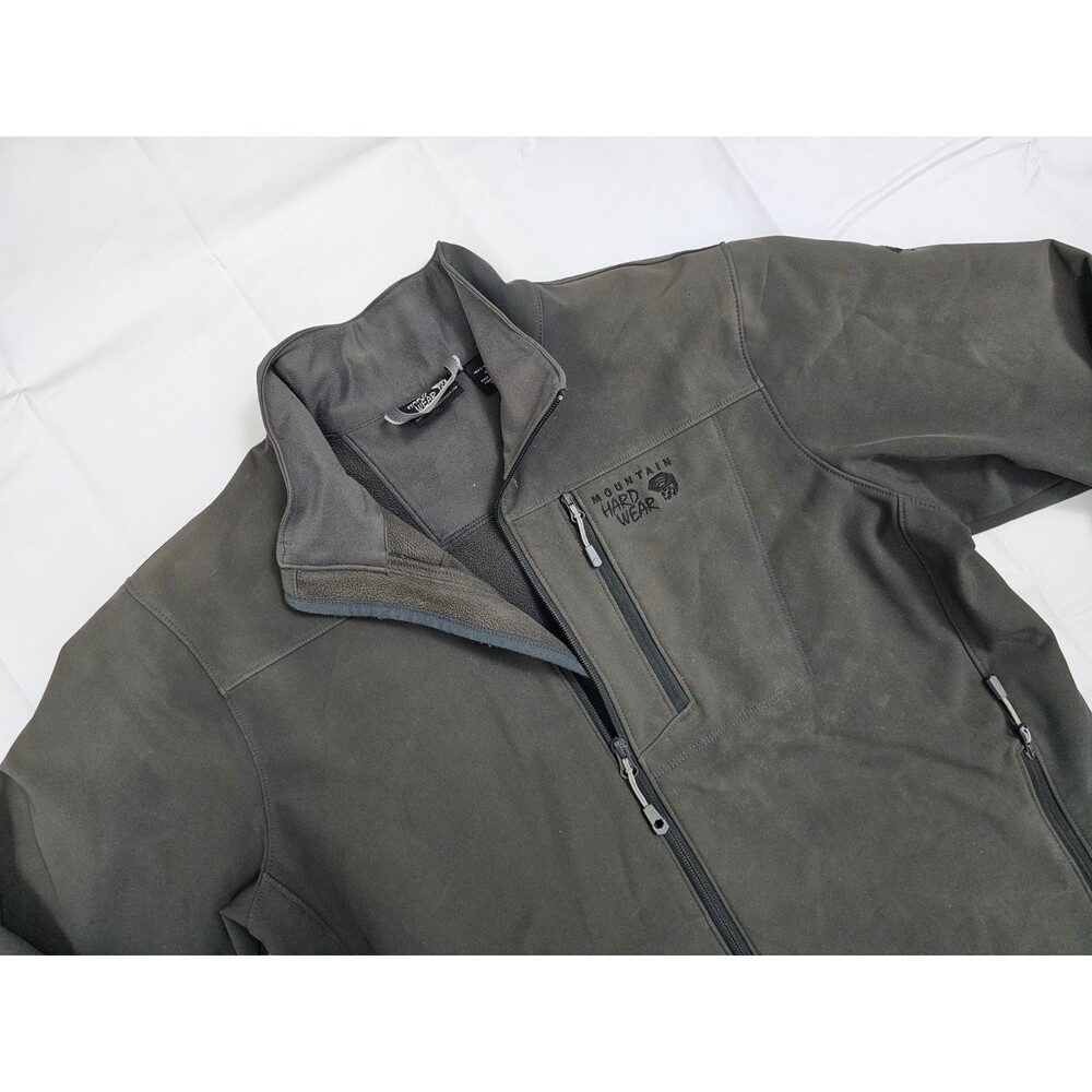 Mountain‎ Hardwear Jacket Mens Medium Gray Grey Faded Zip Up Outdoor Hiking